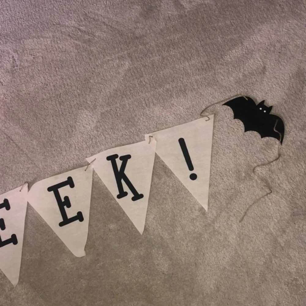 EEK Halloween‎ Burlap Flag Garland Banner 7 Ft Bats